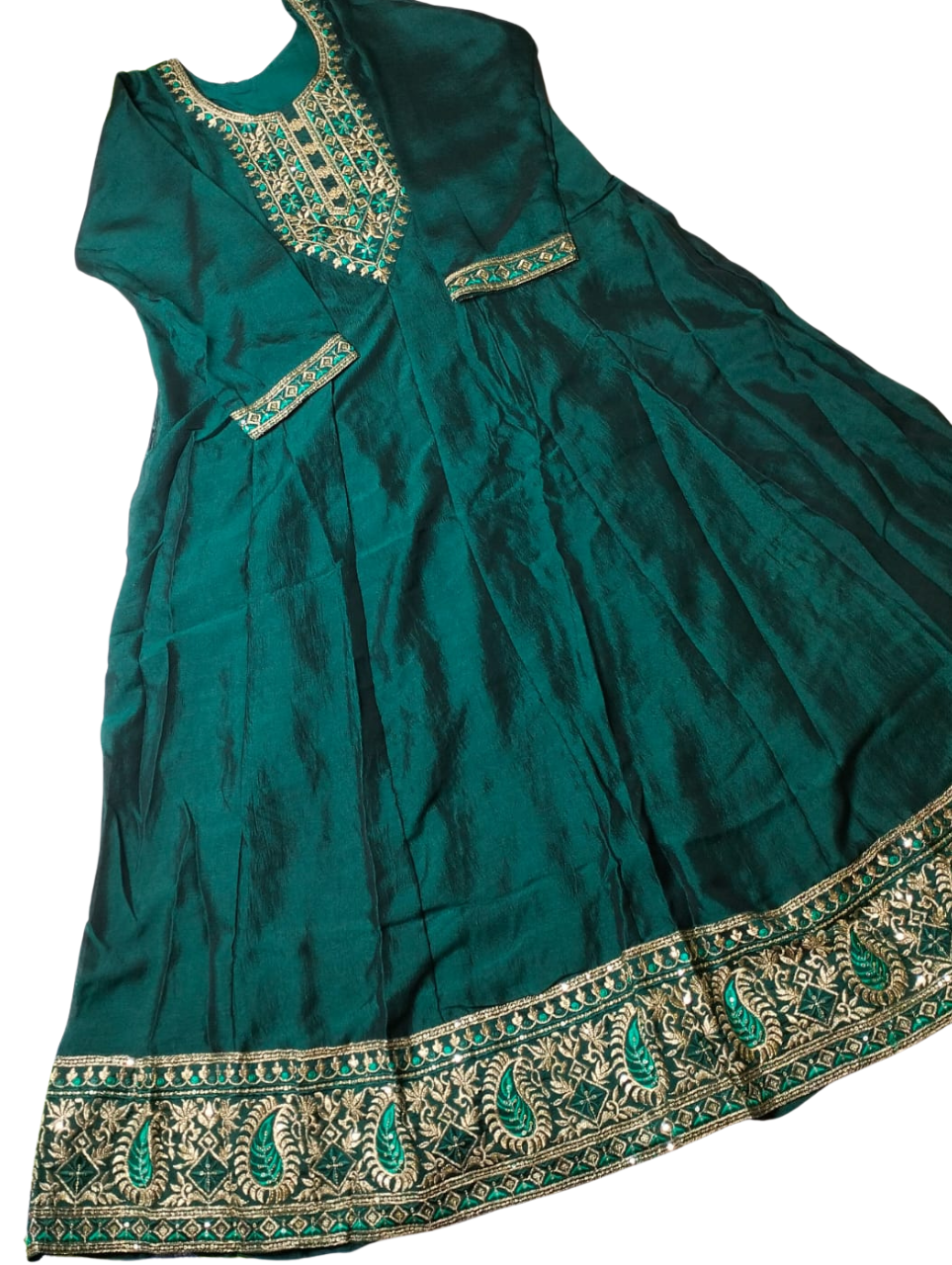 Latest Silk Blend Anarkali With Pant And Dupatta