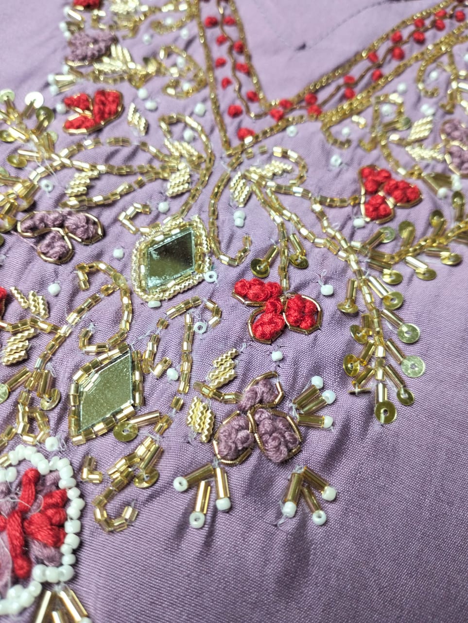 Latest Handwork Silk Blend Kurti Set