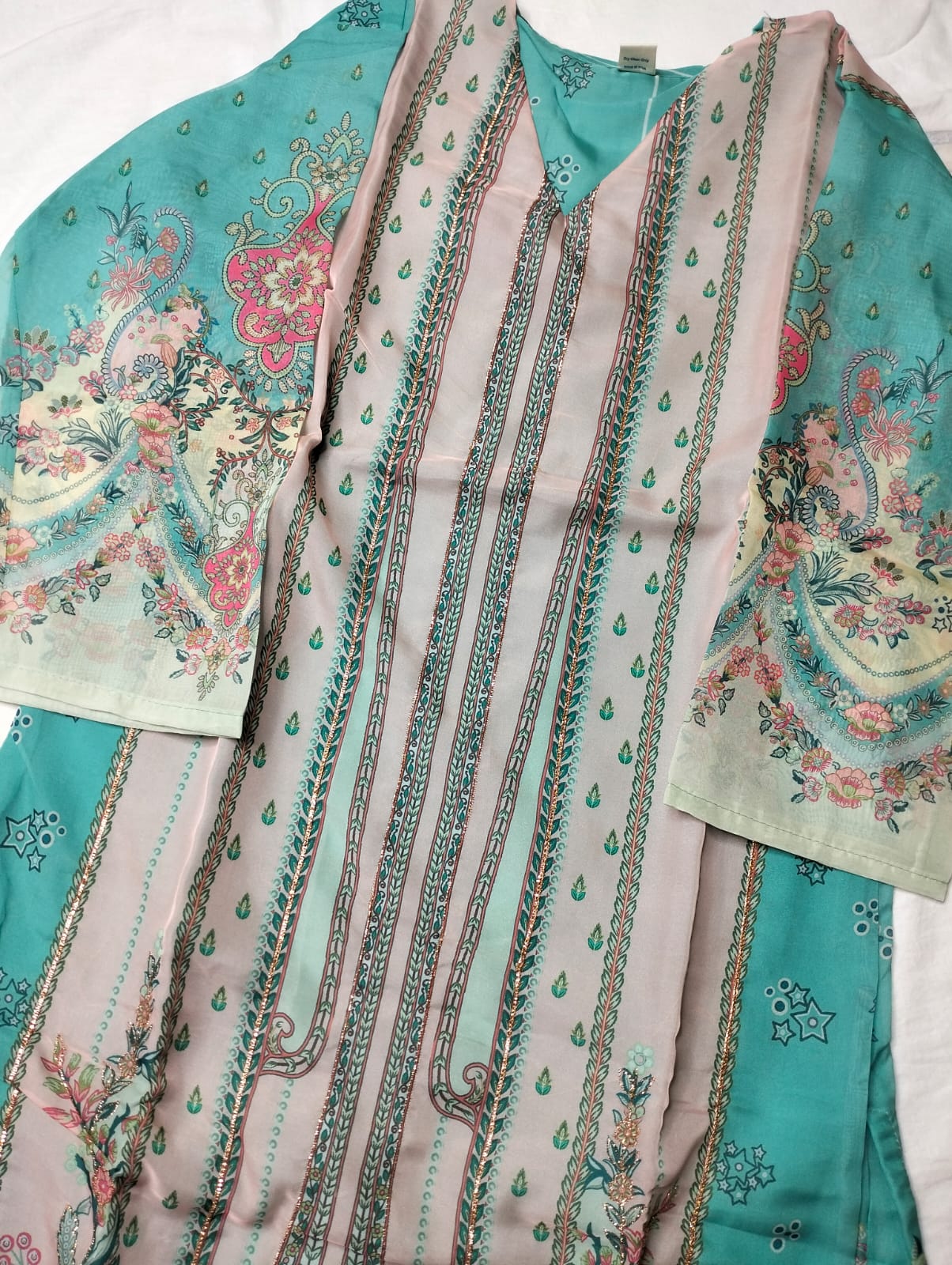 Latest Organza Kurti Set With Dupatta