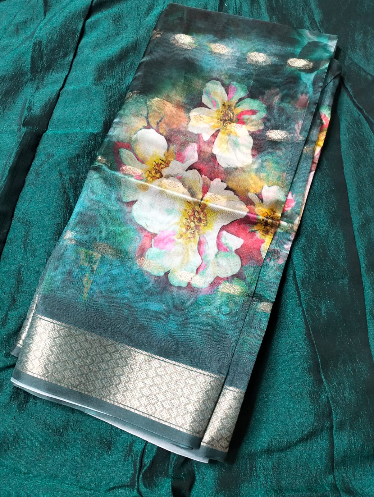 Latest Silk Blend Anarkali With Pant And Dupatta