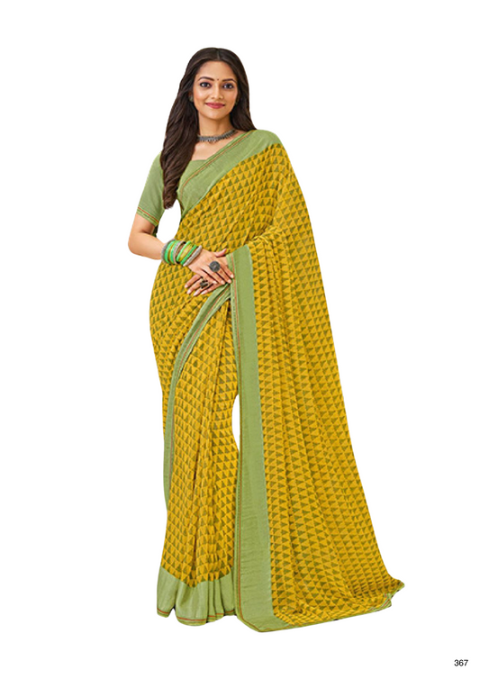 Pure Georgette Multicolor Saree