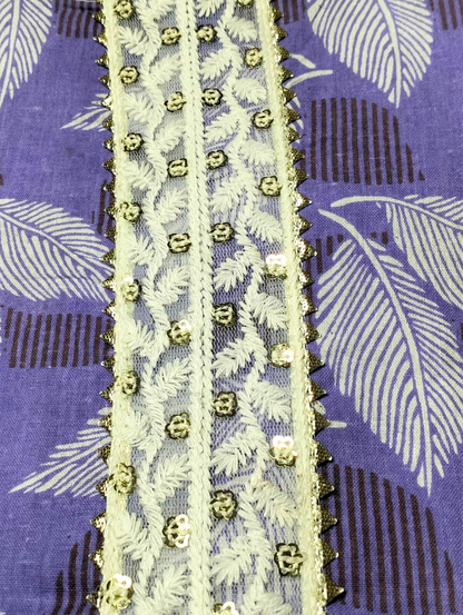 Summer Cotton Comfortable Purple Kurti Set