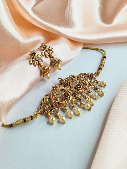 Party Wear Stylish Jewellery Set With Earring For Girls & Women
