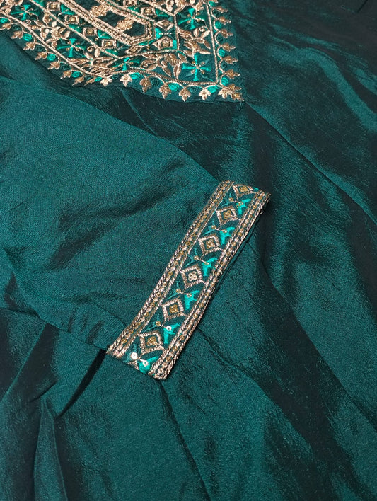 Latest Silk Blend Anarkali With Pant And Dupatta